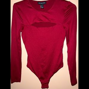 Red Long Sleeve Bodysuit 🔴